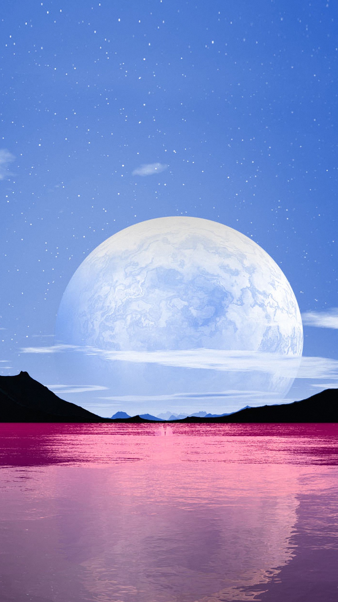 Hd Moon Scenery Htc One M8 Wallpapers - Reflection , HD Wallpaper & Backgrounds
