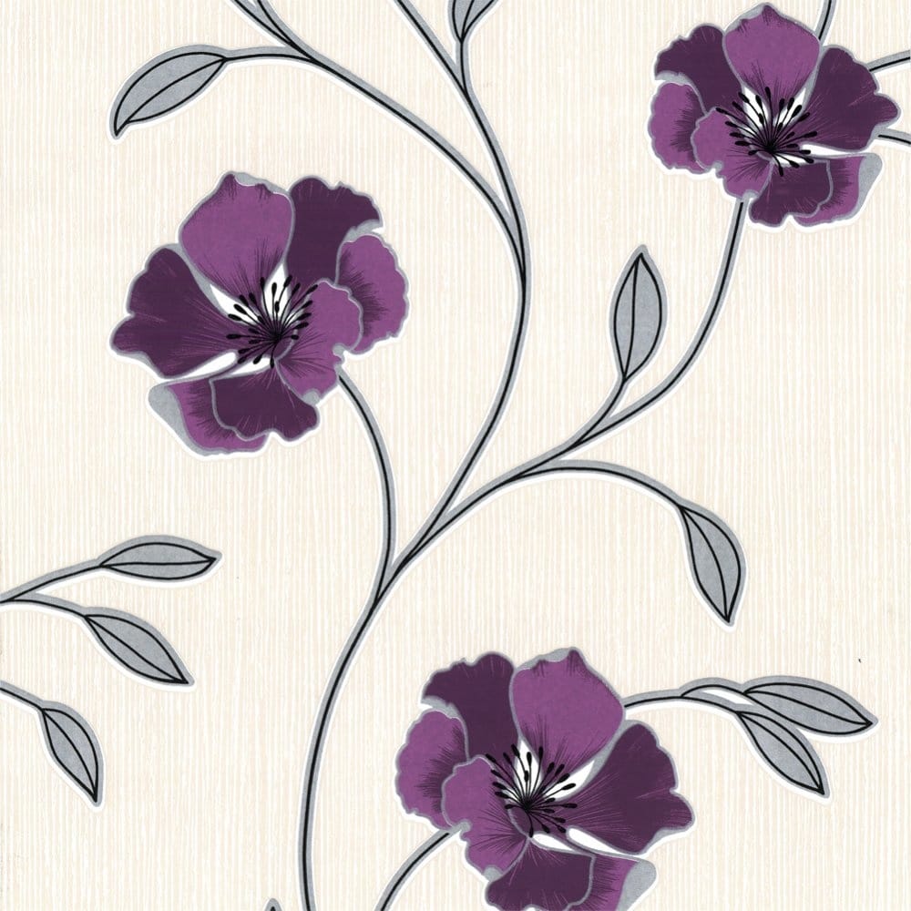 Moda Anastasia Wallpaper Purple - Azulejos Com Desenhos De Flores , HD Wallpaper & Backgrounds