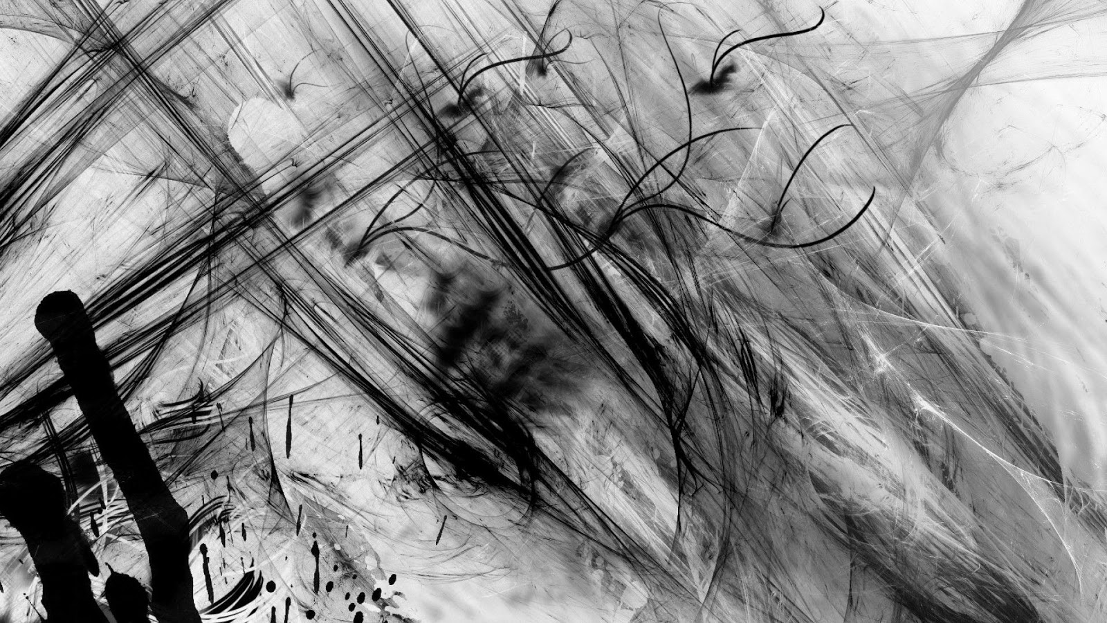Wallpaper Black And White - Abstract Painting Wallpaper Black And White , HD Wallpaper & Backgrounds