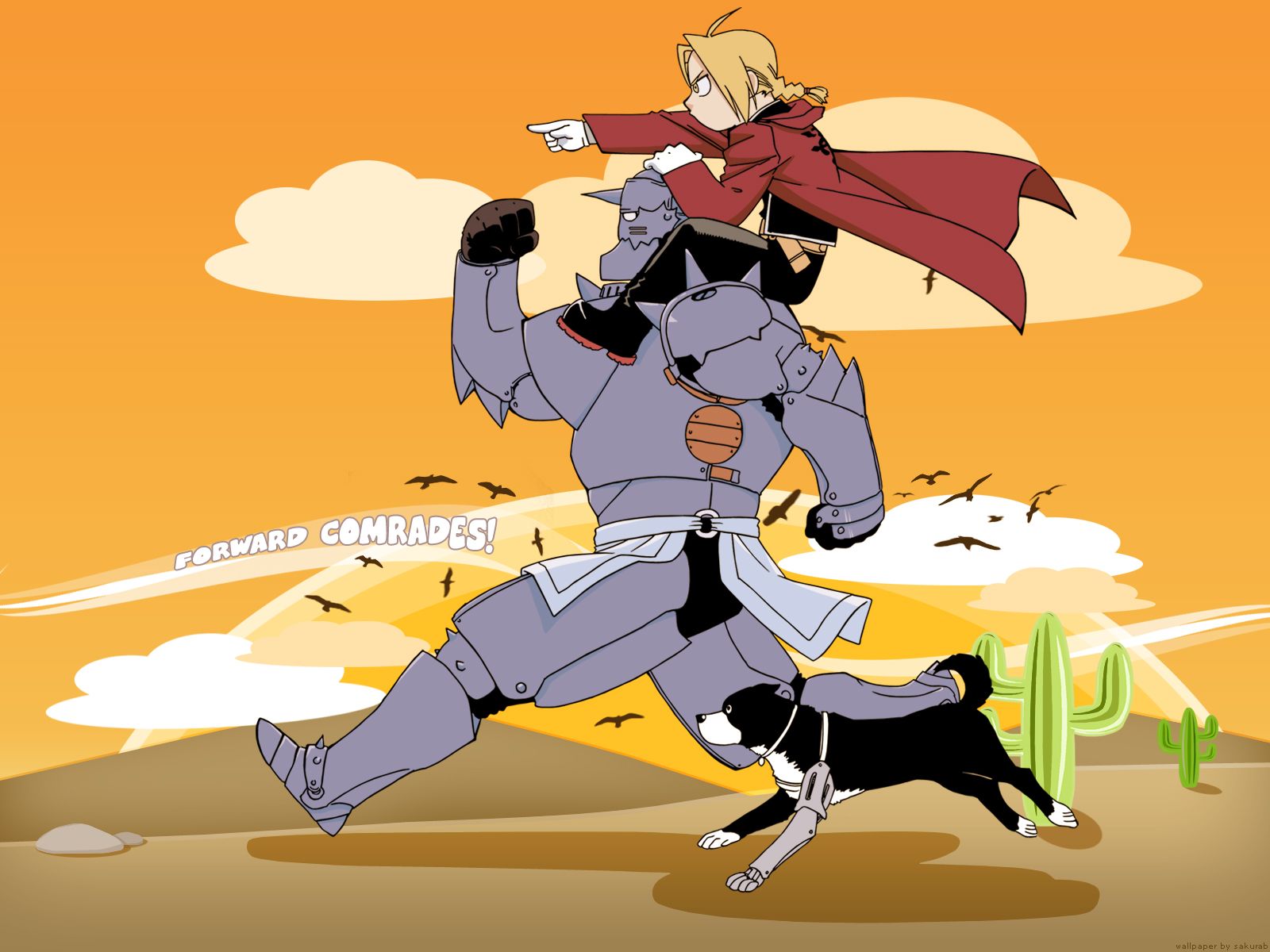 Fullmetal Alchemist, Alphonse Elric, Den, Dog, Edward - Full Metal Alchemist , HD Wallpaper & Backgrounds