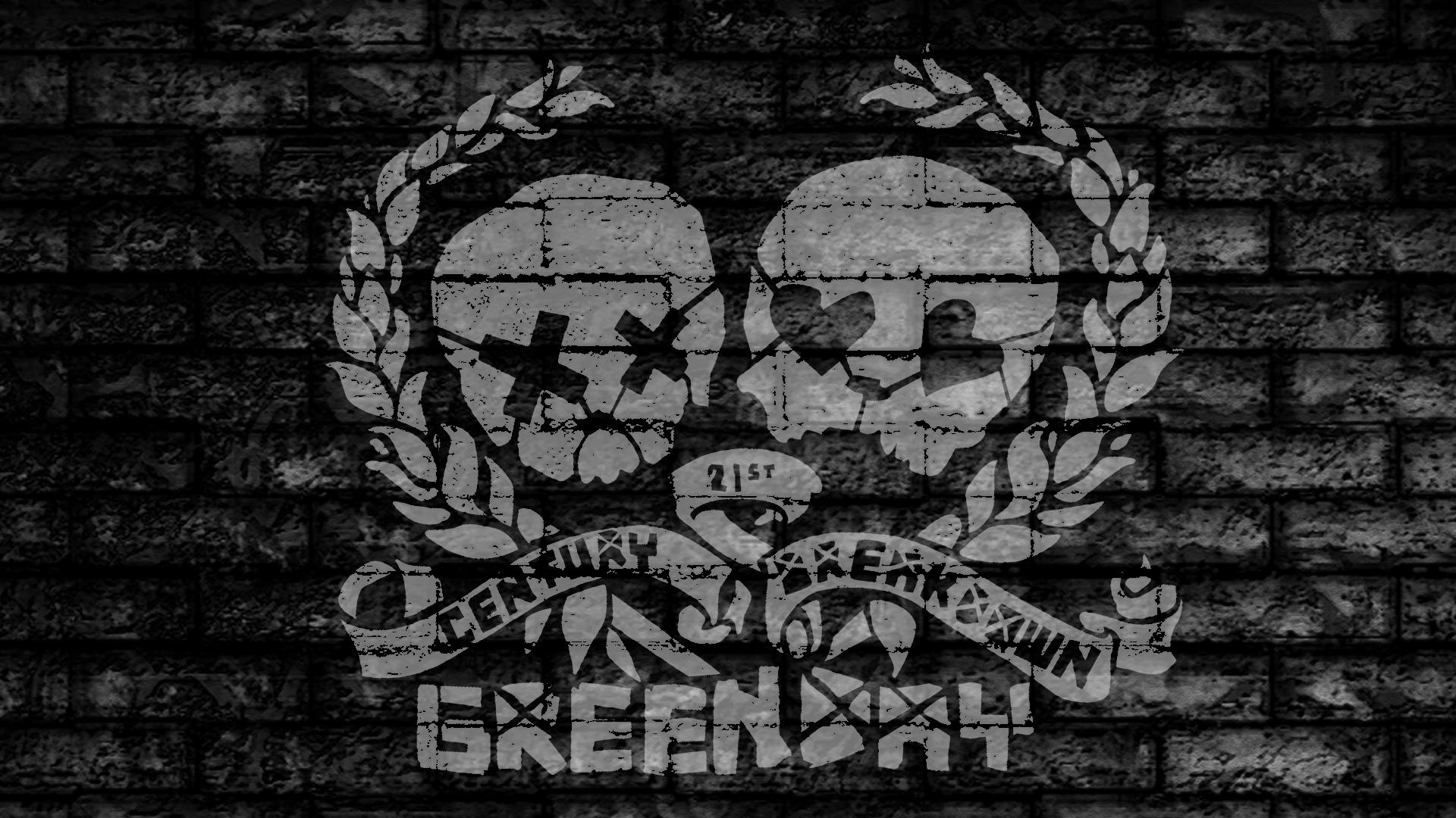 Green Day Iphone Wallpaper - Seamless Black Brick Wall , HD Wallpaper & Backgrounds
