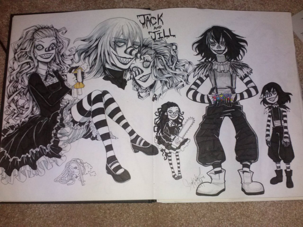 Drawn Eyeless Jack Sad - Creepypasta Laughing Jack And Jill , HD Wallpaper & Backgrounds