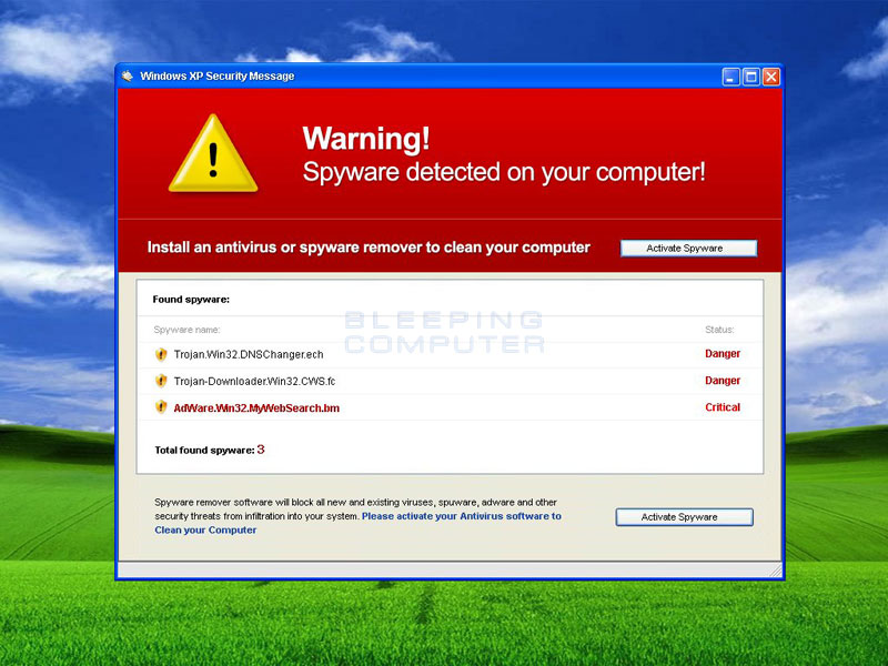 Desktop Wallpaper With Fake Security Alert - Virus Desktop Background , HD Wallpaper & Backgrounds