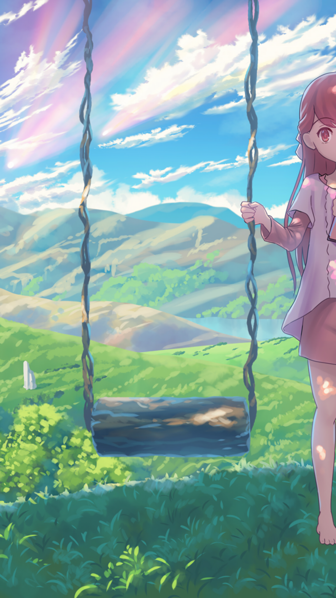 Shelter, Rin, Swing, Landscape, Grass, Tree, Scenic, - Porter Robinson Shelter Video , HD Wallpaper & Backgrounds