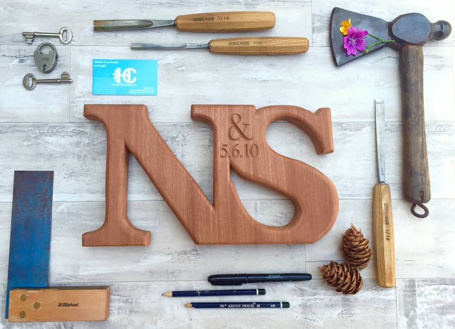 Wedding Gift Carved Letters - Ns Letter Images Hd , HD Wallpaper & Backgrounds