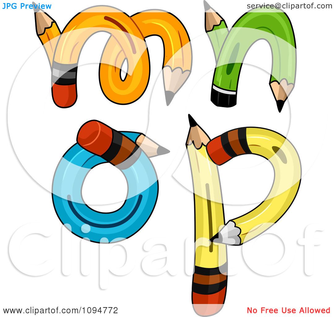 Clipart Pencils Forming Lowercase Letters M Through - Alphabet , HD Wallpaper & Backgrounds