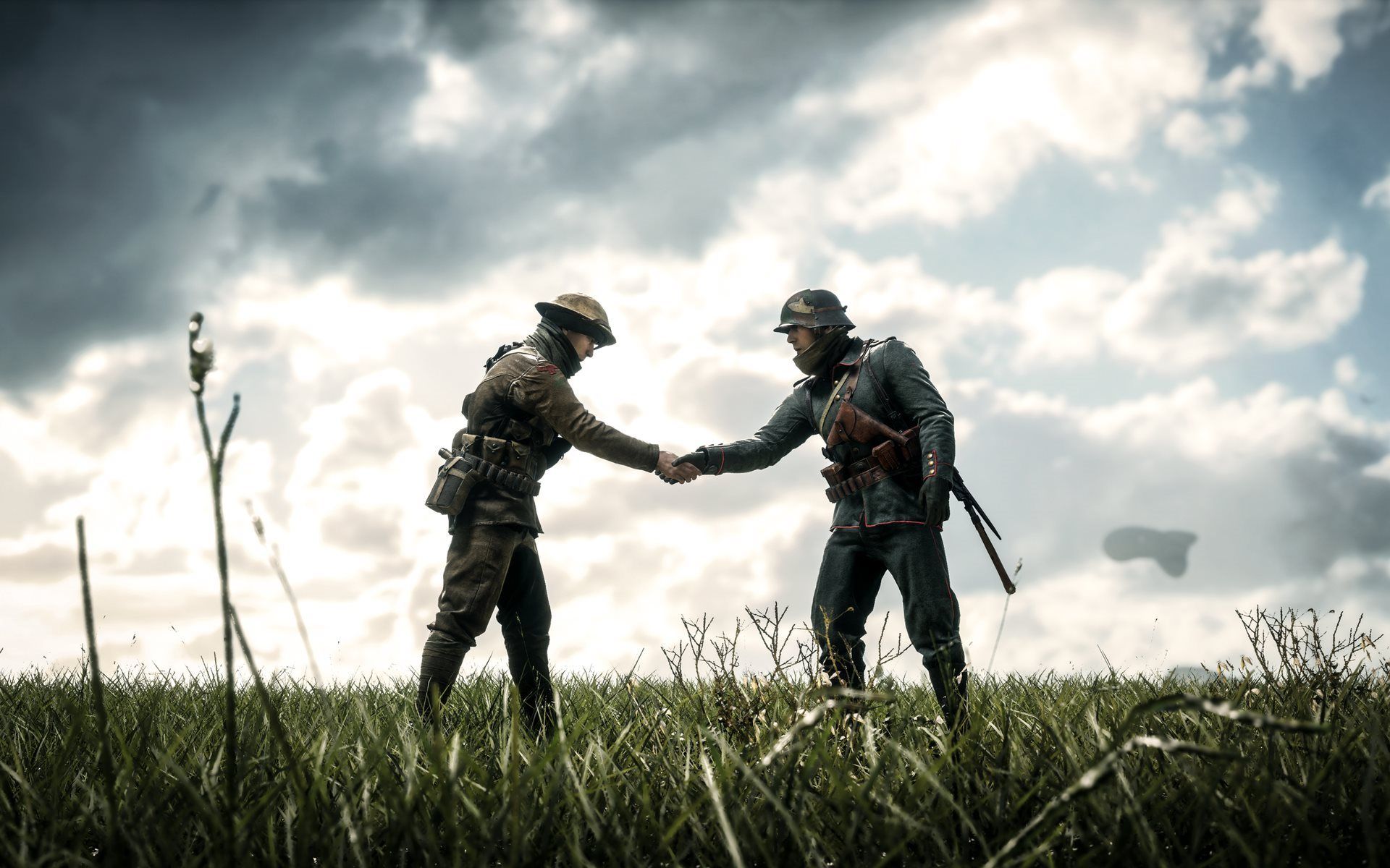 Battlefield 1, Soldiers, Handshake, Shooter - Battlefield 1 Christmas Truce , HD Wallpaper & Backgrounds