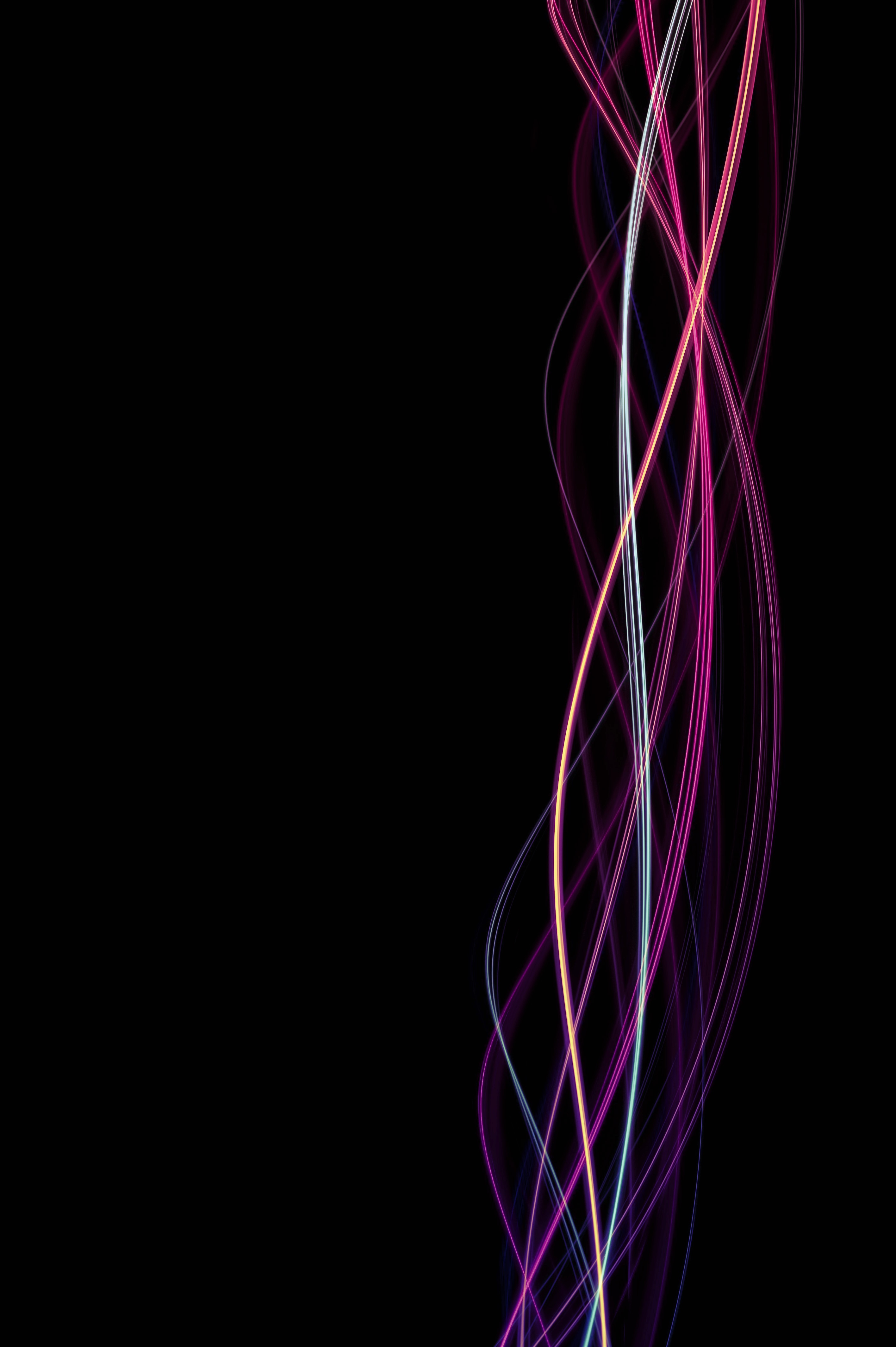 Lines Wavy Twisted Multicolored - Darkness , HD Wallpaper & Backgrounds