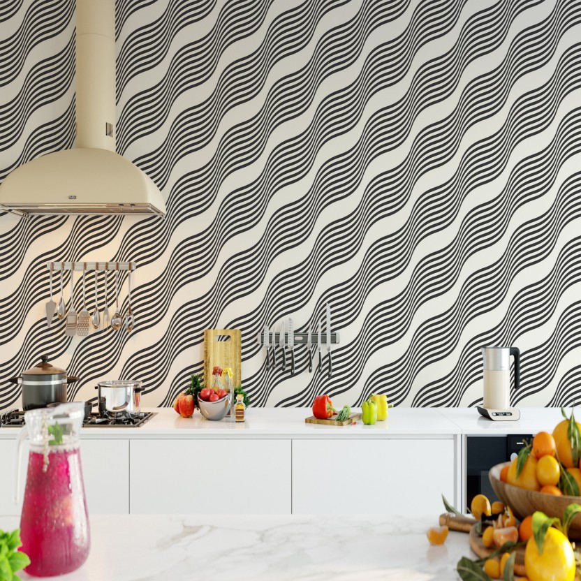 Destudio Large Abstract Wavy Striped Seamless Pattern - Wallpaper , HD Wallpaper & Backgrounds