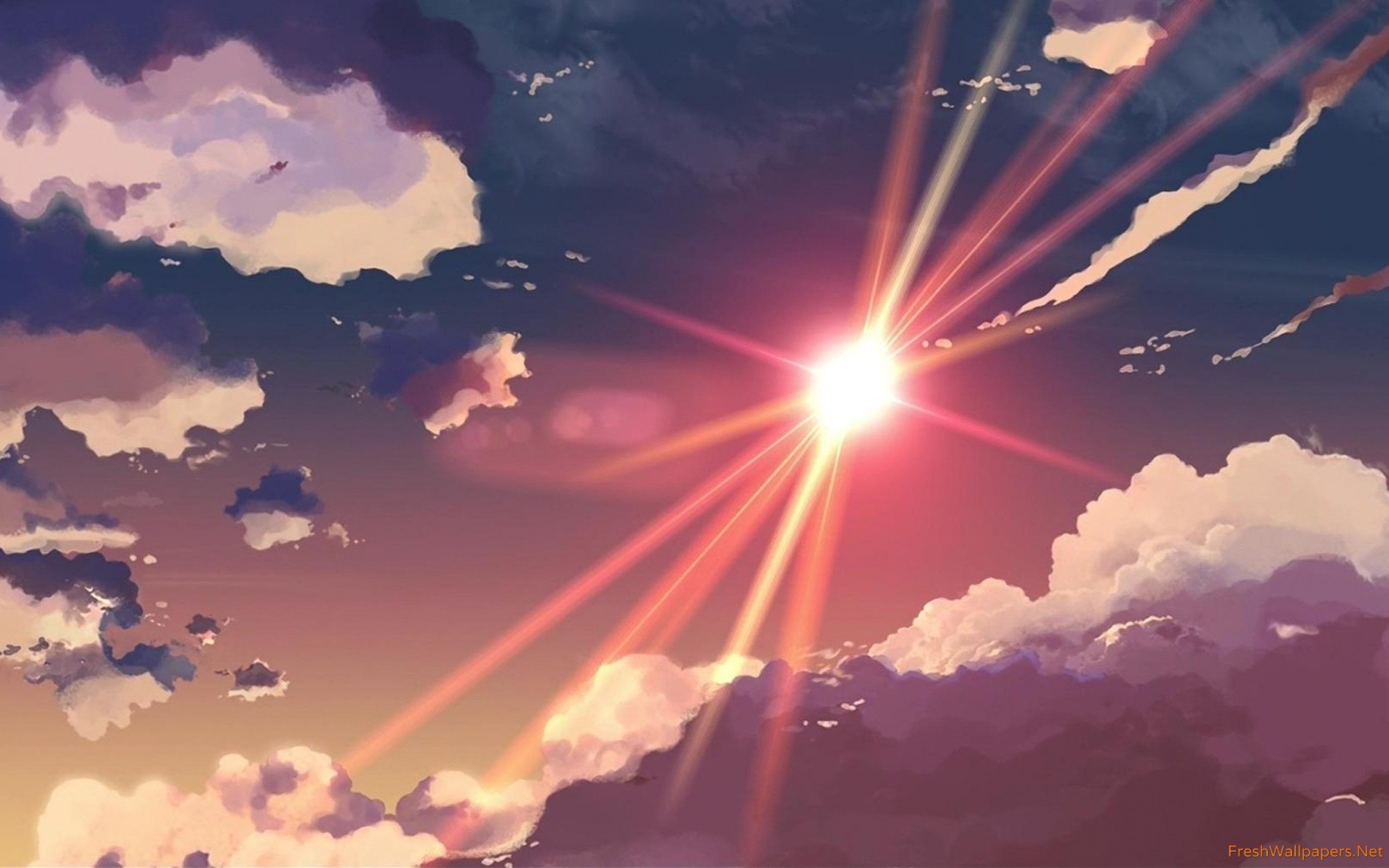 Sunset Clouds In 5 Centimeters Per Second Wallpaper - 5 Centimeters Per Second , HD Wallpaper & Backgrounds