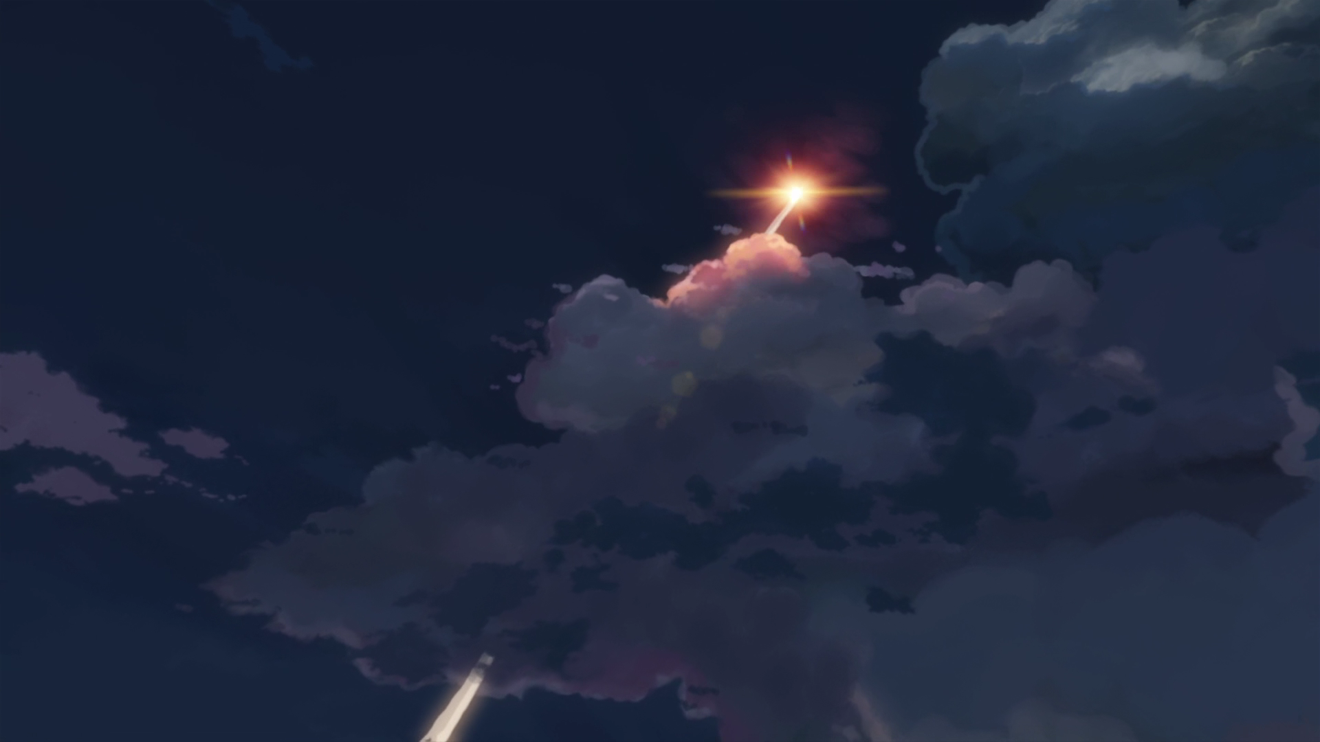 Clouds, Night, Makoto Shinkai, 5 Centimeters Per Second, - Cumulus , HD Wallpaper & Backgrounds