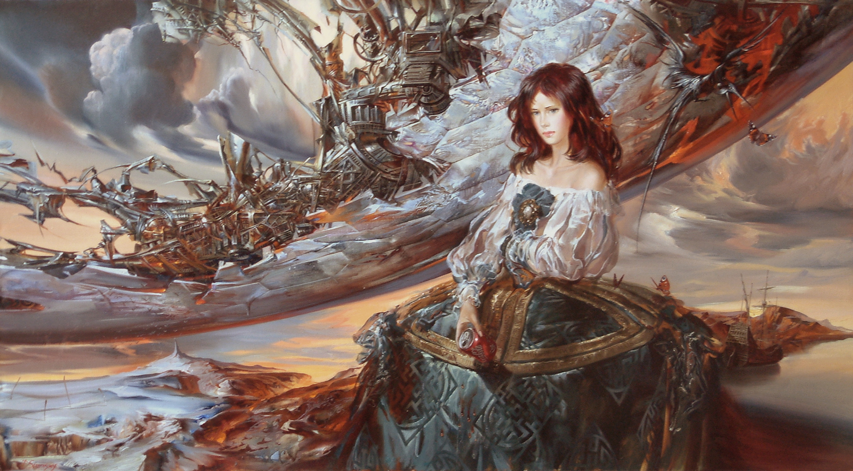 Steampunk Girl Fantasy Art , HD Wallpaper & Backgrounds