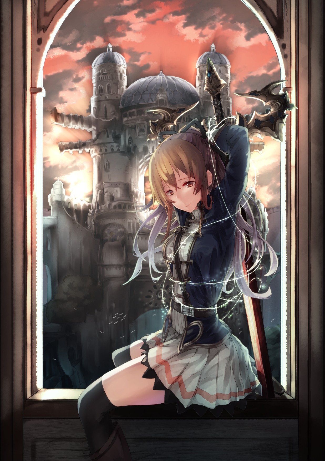 #granblue Fantasy, #sword, #anime Girls, #vila - Fantasy Anime Girl Sword , HD Wallpaper & Backgrounds