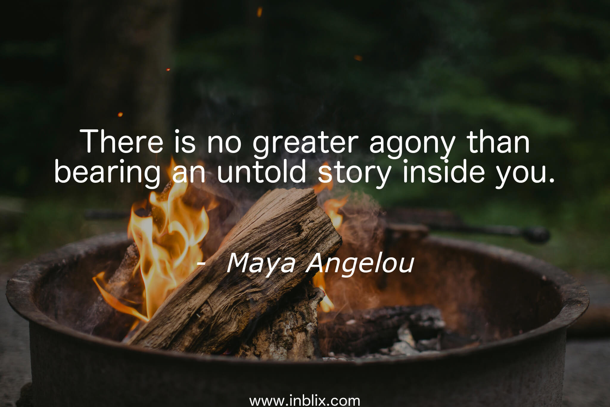 There Is No Greater Agony Than Bearing An Untold Story - Fire Pit , HD Wallpaper & Backgrounds