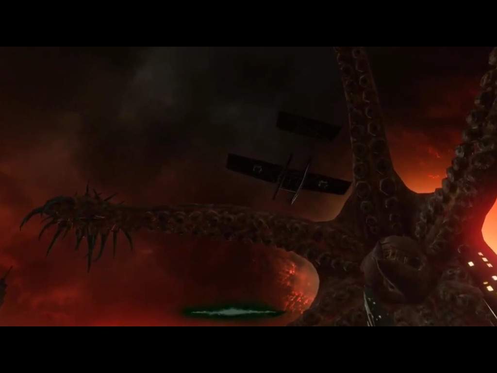 Also If You Look Up To The Wall, Theres A Ton Of People - Shadows Of Evil Squid In The Sky , HD Wallpaper & Backgrounds