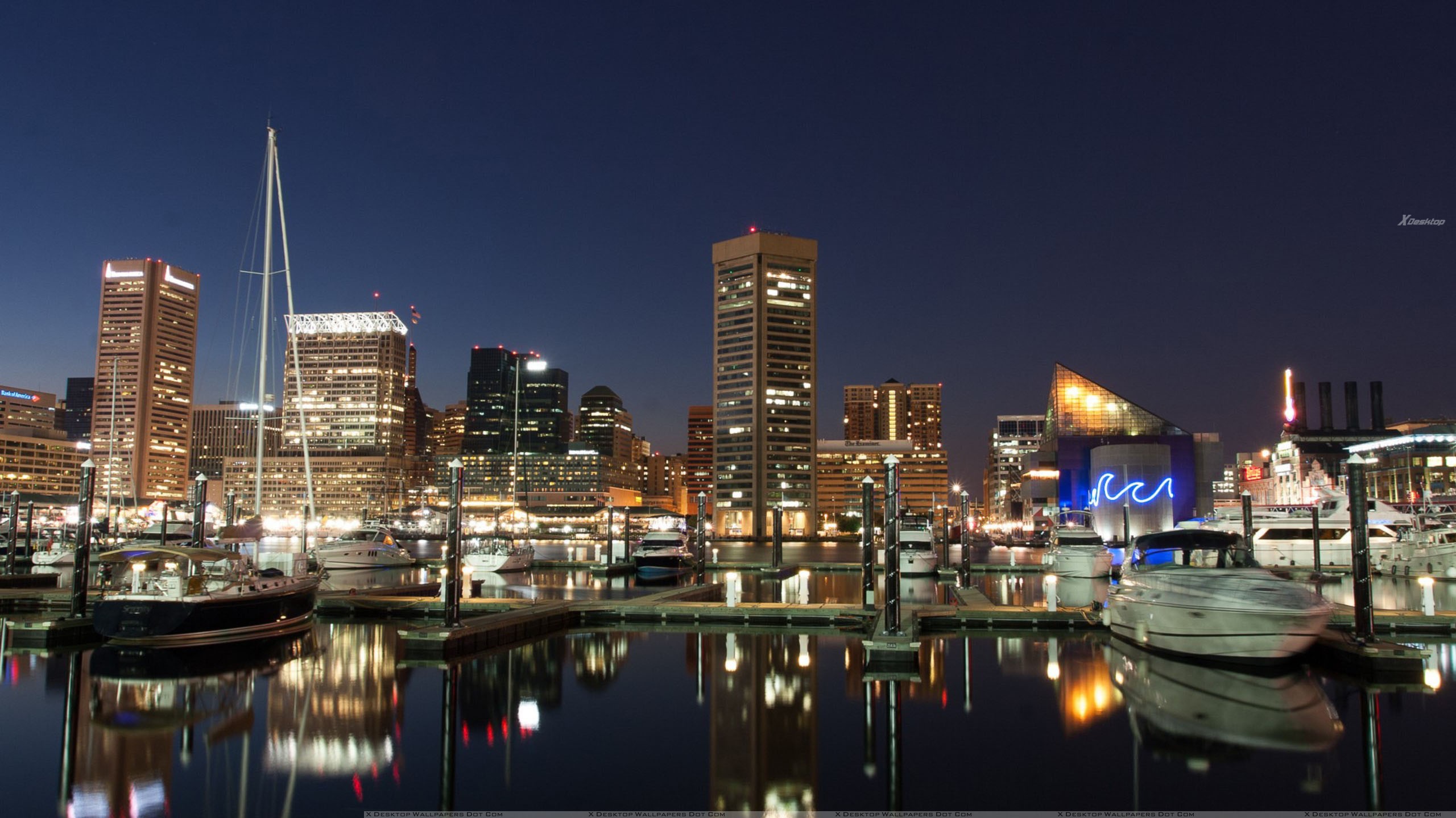 Baltimore Harbor And Its Attractions Are Waiting For - Baltimore City At Night , HD Wallpaper & Backgrounds