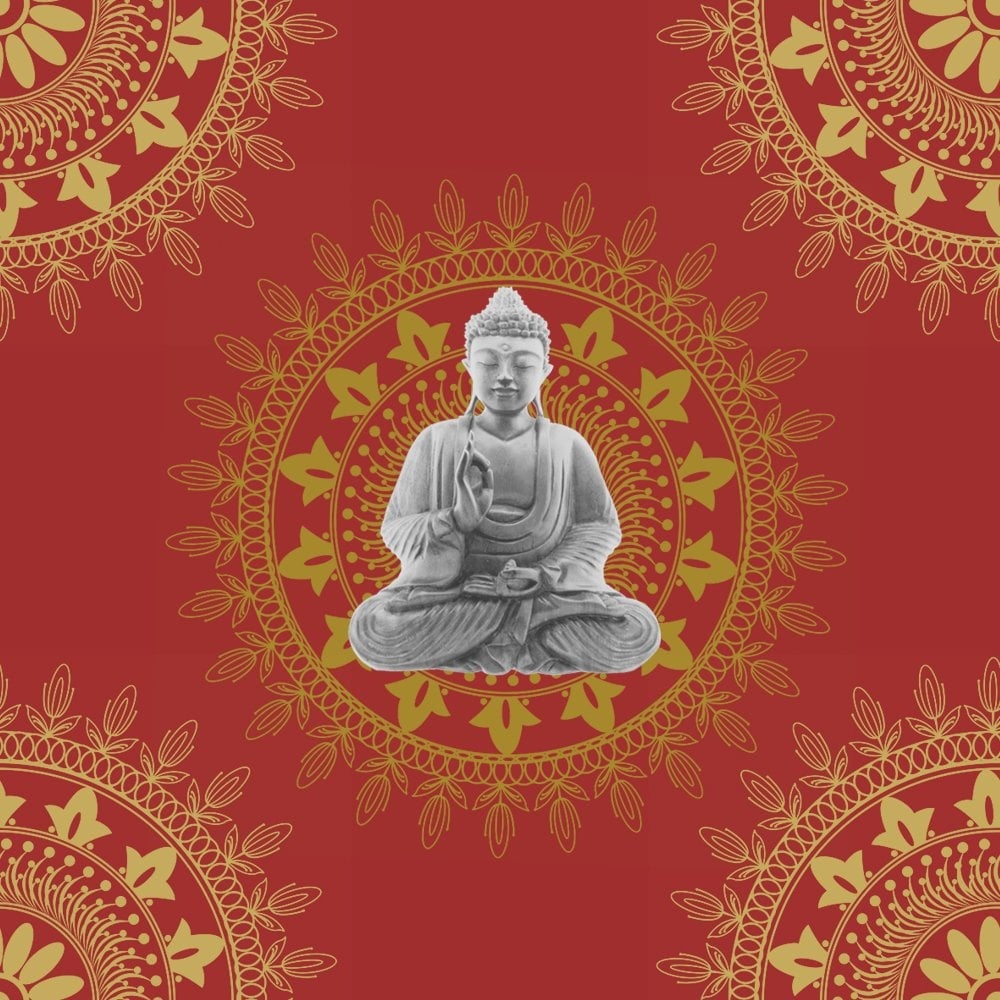 Buddha Wallpaper Red / Gold - Buddha Wallpaper Red , HD Wallpaper & Backgrounds