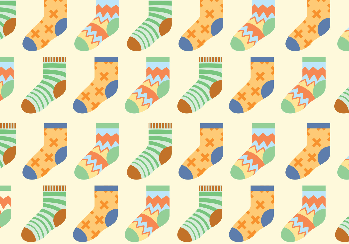 Free Vector Vector Socks Pattern - Socks Background , HD Wallpaper & Backgrounds