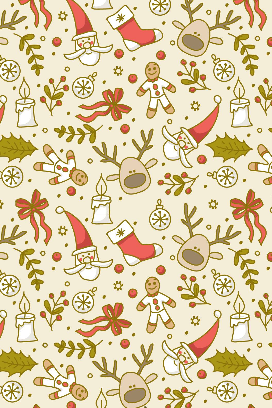 Christmas Santa Reindeer Socks Pattern Design Decoration - Christmas Pattern Wallpaper Hd , HD Wallpaper & Backgrounds
