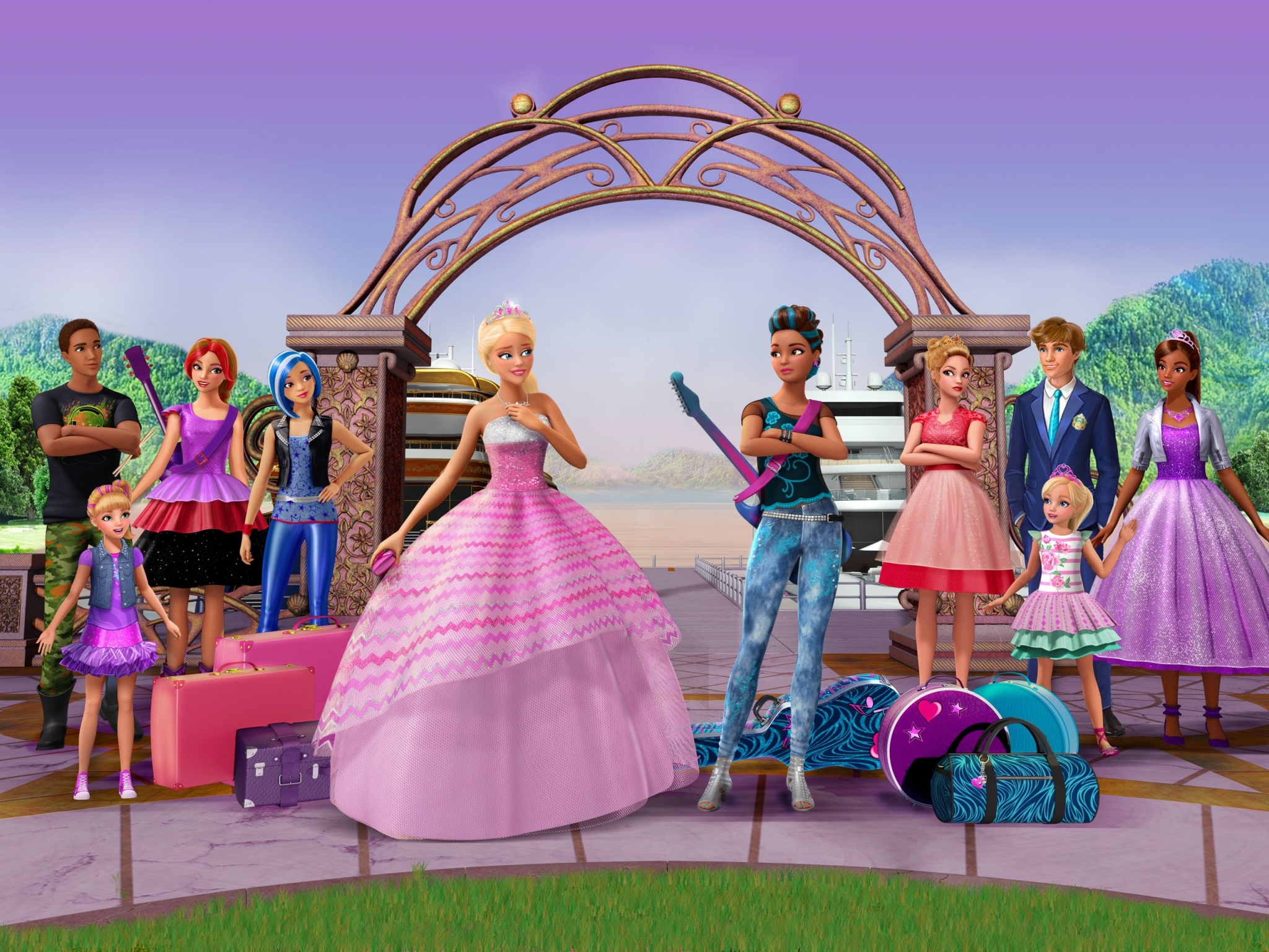 Barbie Wallpaper Desktop Backgrounds - Barbie Princess Rock N Royals , HD Wallpaper & Backgrounds