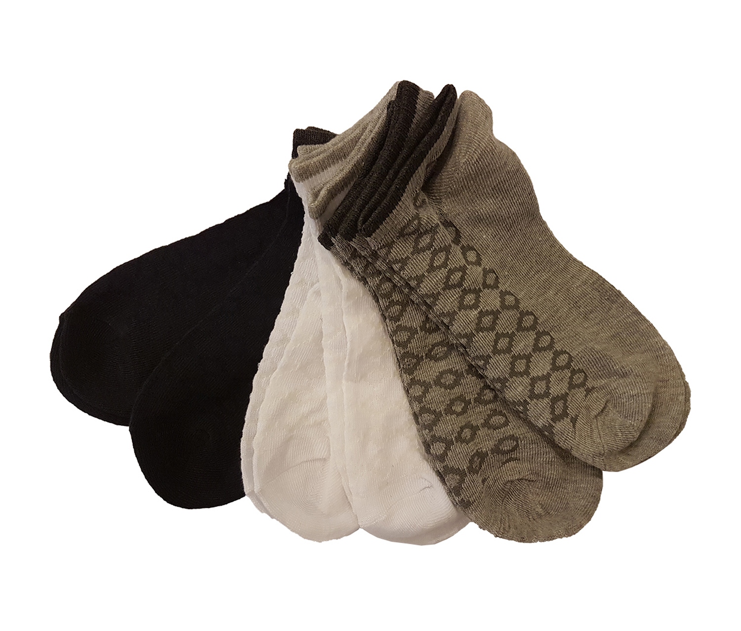 Wallpaper Knit Ankle 6 Pairs Socks,grey/white/navy - Sock , HD Wallpaper & Backgrounds
