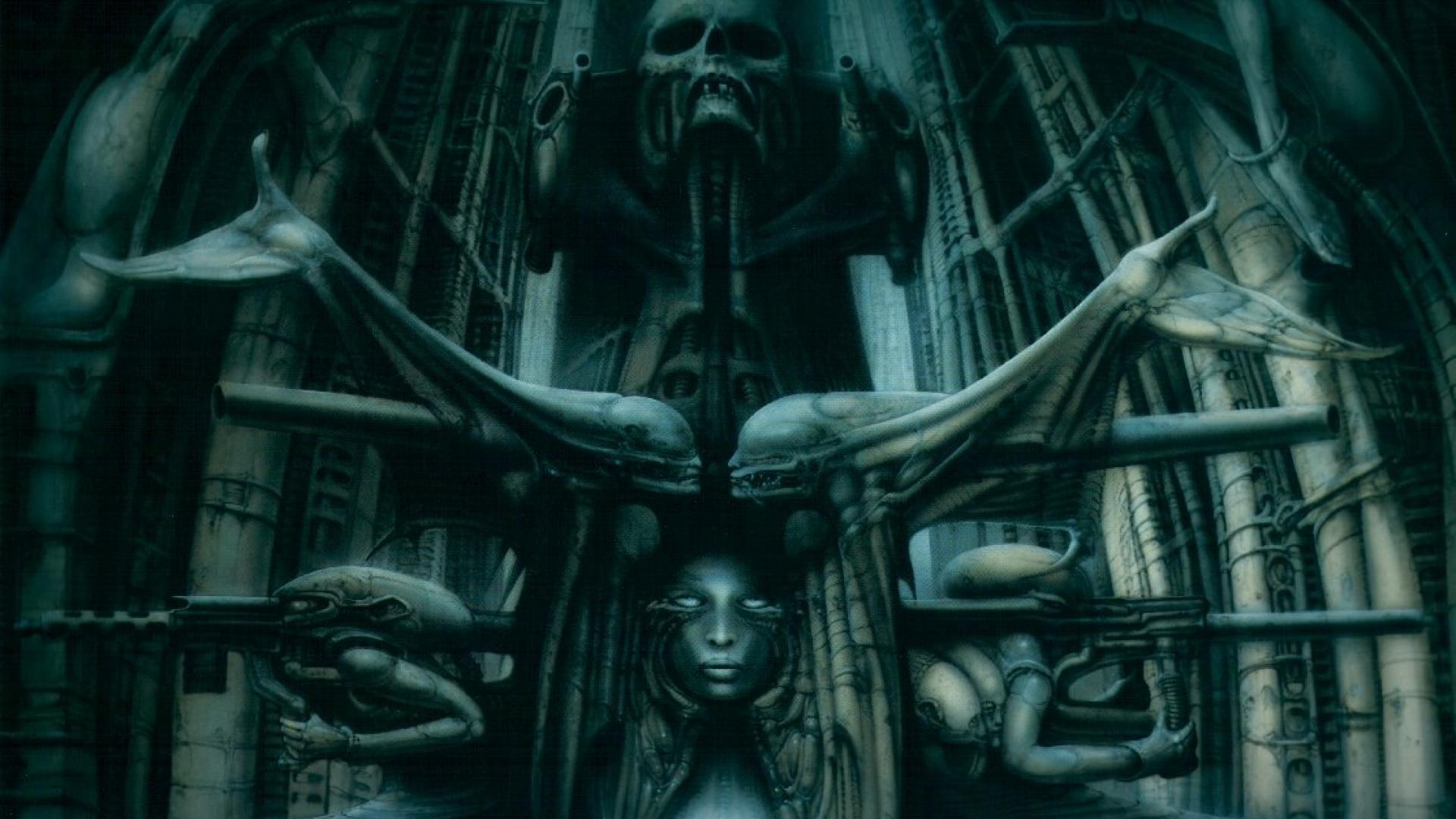 Hr Giger The Spell Wallpaper - Hr Giger Alien Life Cycle , HD Wallpaper & Backgrounds