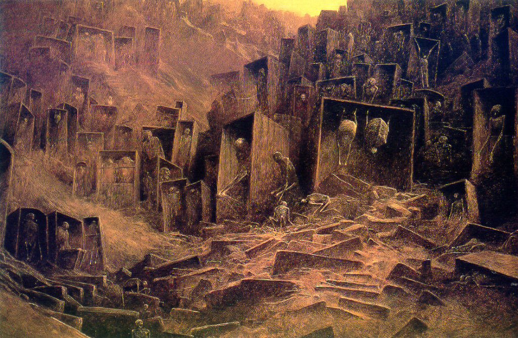 View Samegoogleiqdbsaucenao Zdzisaw Beksiski Coffins - Visions Of Hell Paintings , HD Wallpaper & Backgrounds