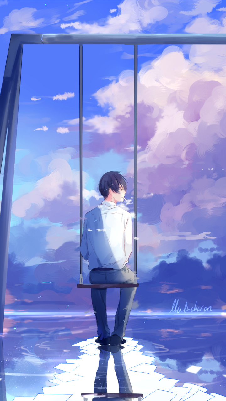 Reflection Cloud Boys Creative Arts Art Hd Wallpaper Phone