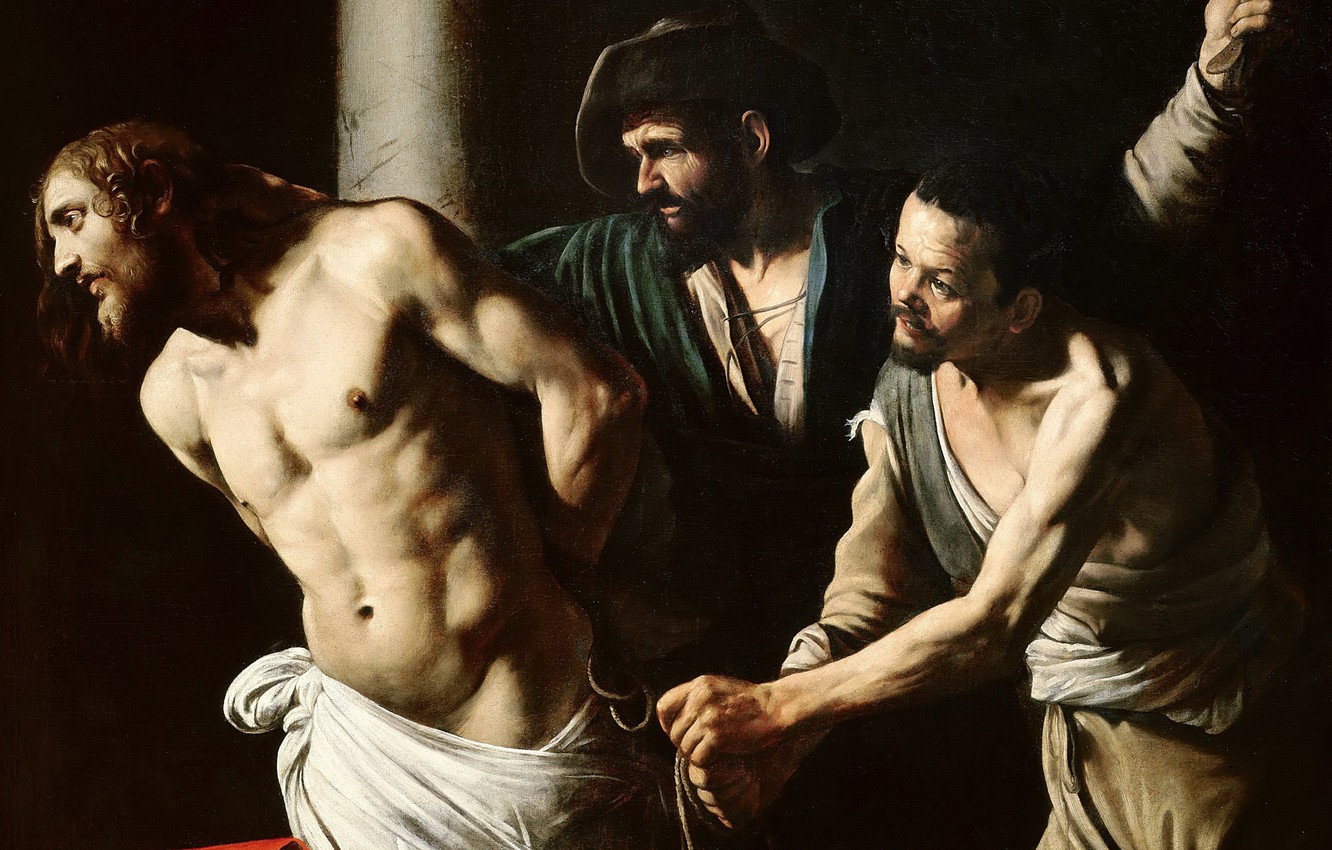 Photo Wallpaper Picture, Mythology, Michelangelo Merisi - Caravaggio Christ At The Column , HD Wallpaper & Backgrounds