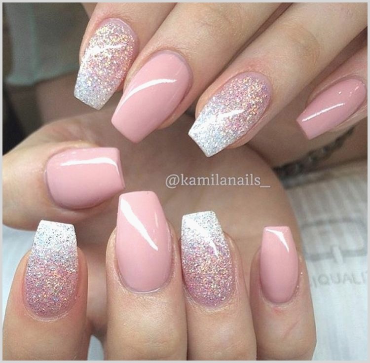 Nageldesign Rosa Glitzer - Gel Nails Ideas Pink , HD Wallpaper & Backgrounds