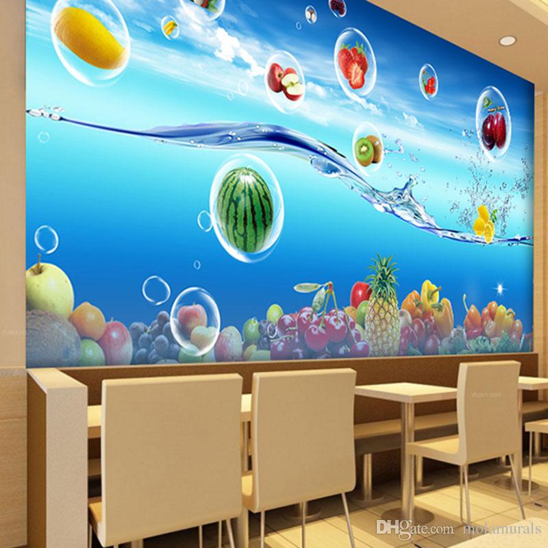 Custom Photo Wallpaper 3d Fruit Large Mural Cafe Juice - Design For Juice Shop , HD Wallpaper & Backgrounds
