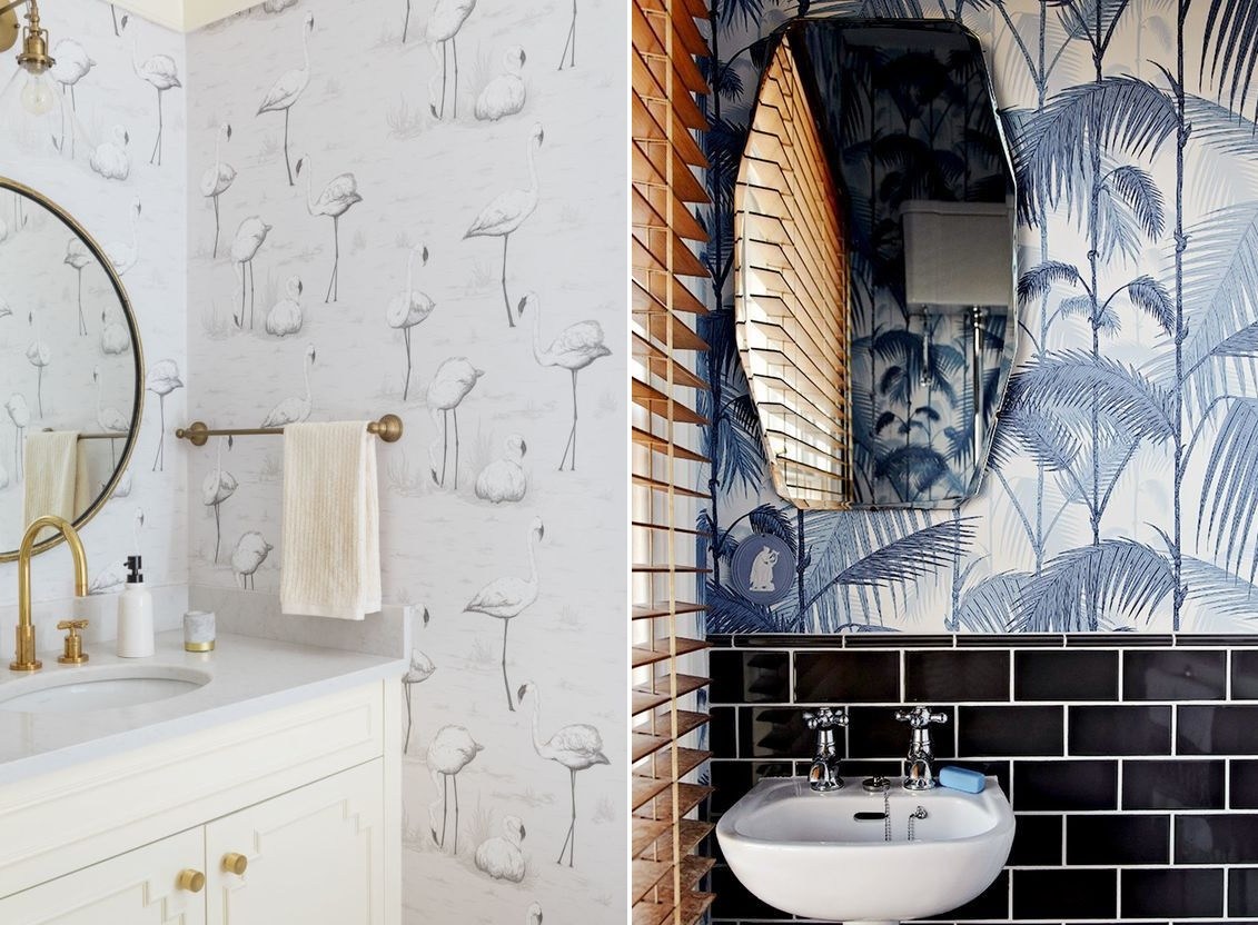 You Can Even Use Wallpaper To Tell A Tale And Also - Cole And Son Flamingo Wallpaper Bathroom , HD Wallpaper & Backgrounds