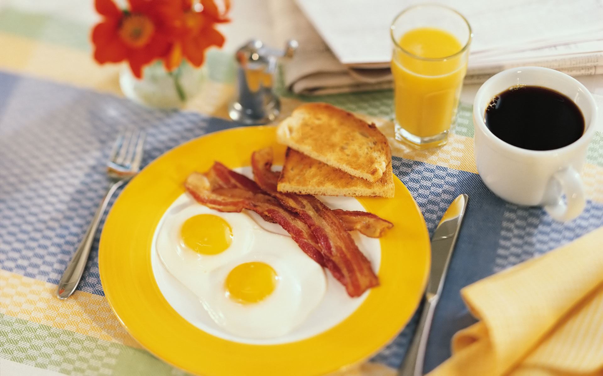 Good Morning Breakfast Images Hd Download Naturallycurlye - Eggs And Bacon And Toast , HD Wallpaper & Backgrounds