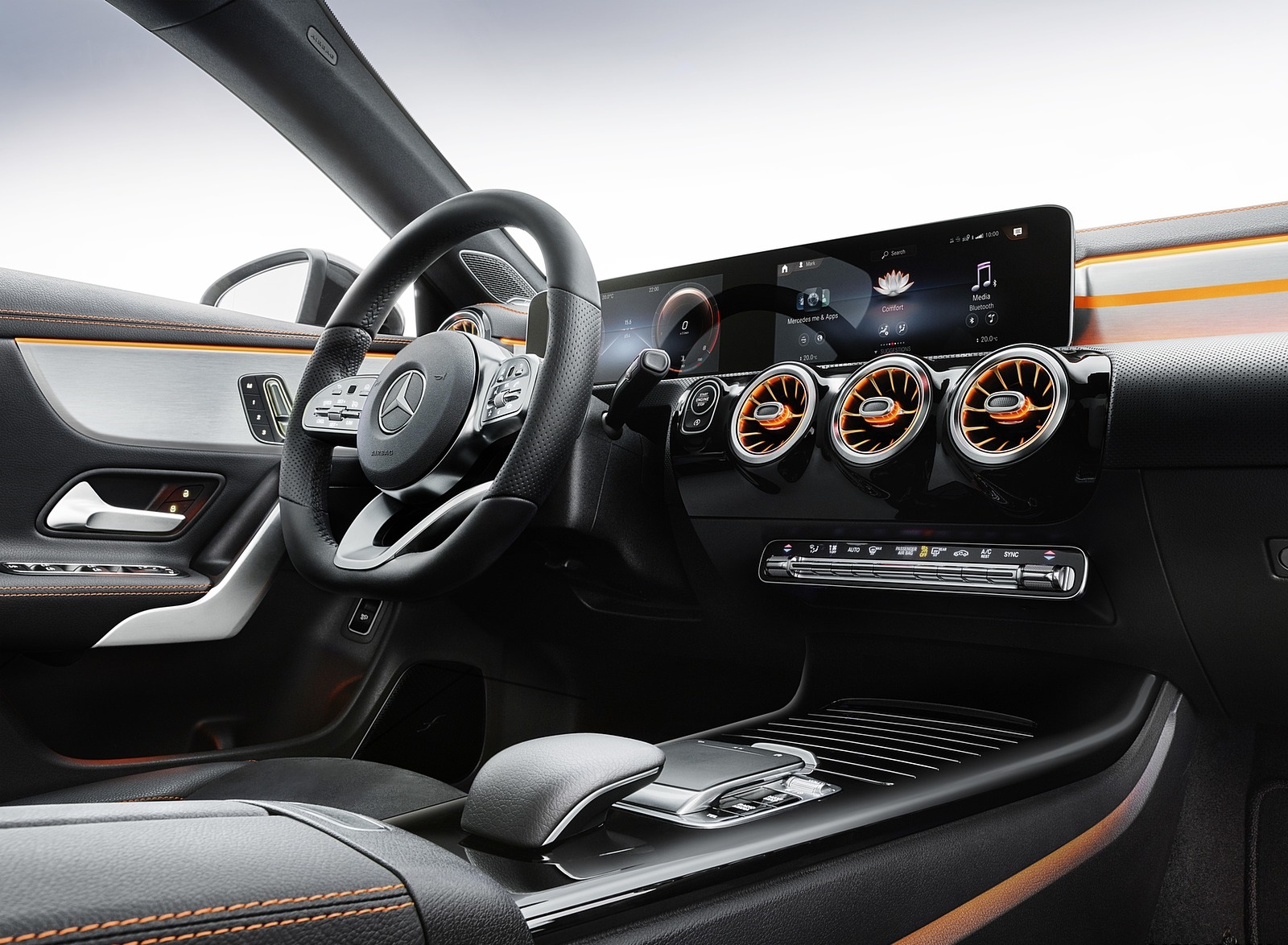 2020 Mercedes-benz Cla 250 Coupe Edition Orange Art - Mercedes Cla 2020 Interior , HD Wallpaper & Backgrounds
