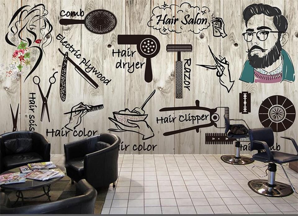 3d Wallpaper Custom Photo Non-woven Mural Hair Salon - Hair Salon , HD Wallpaper & Backgrounds