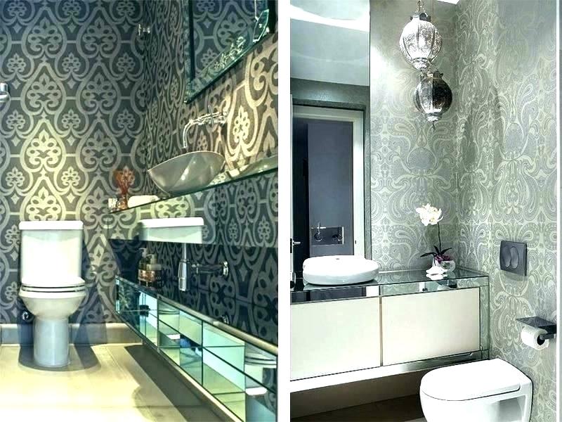 Bathroom Wallpaper Ideas Small Bathroom Wallpaper Ideas - Tecido Na Parede Do Banheiro , HD Wallpaper & Backgrounds