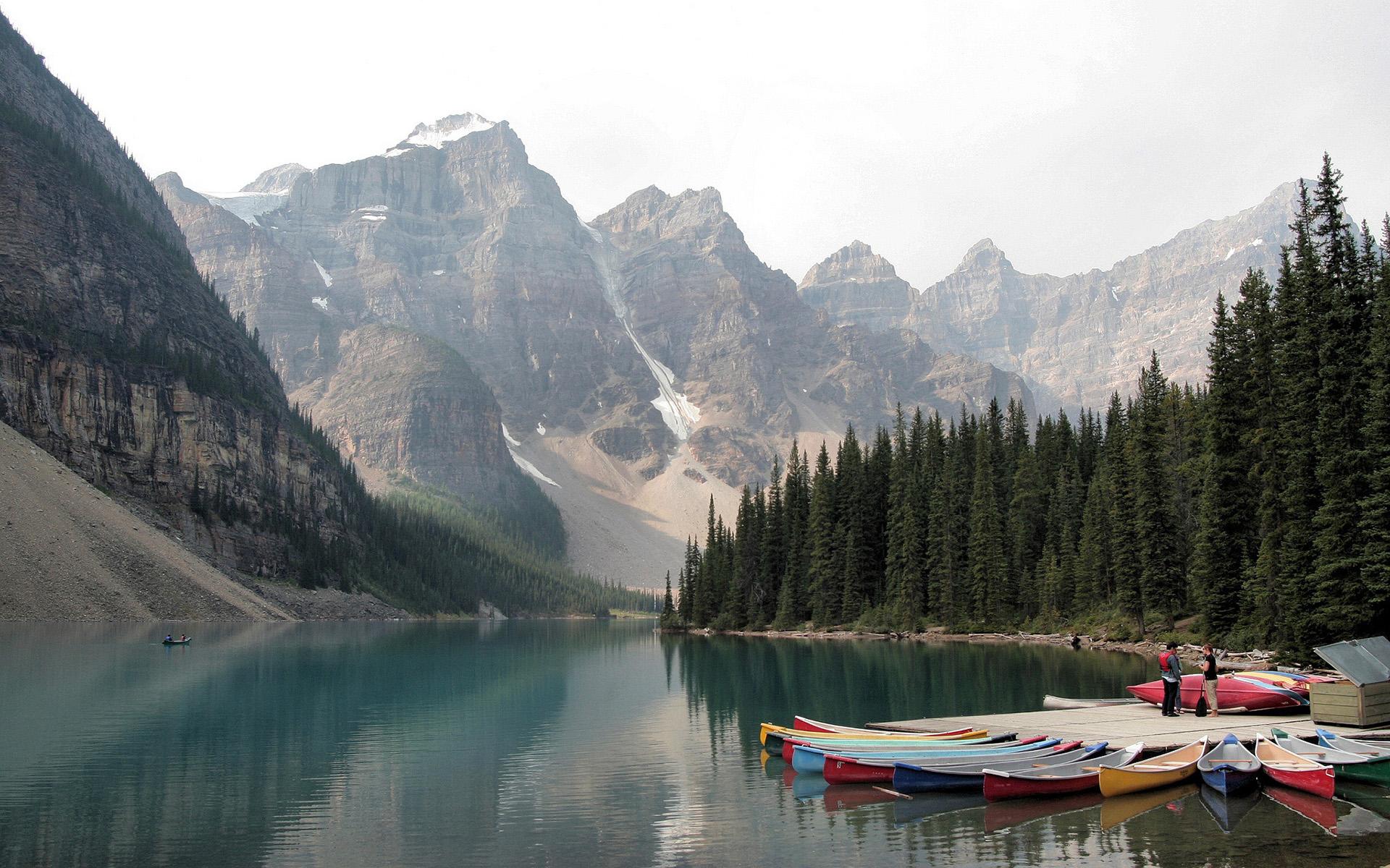 Canoe - Moraine Lake , HD Wallpaper & Backgrounds