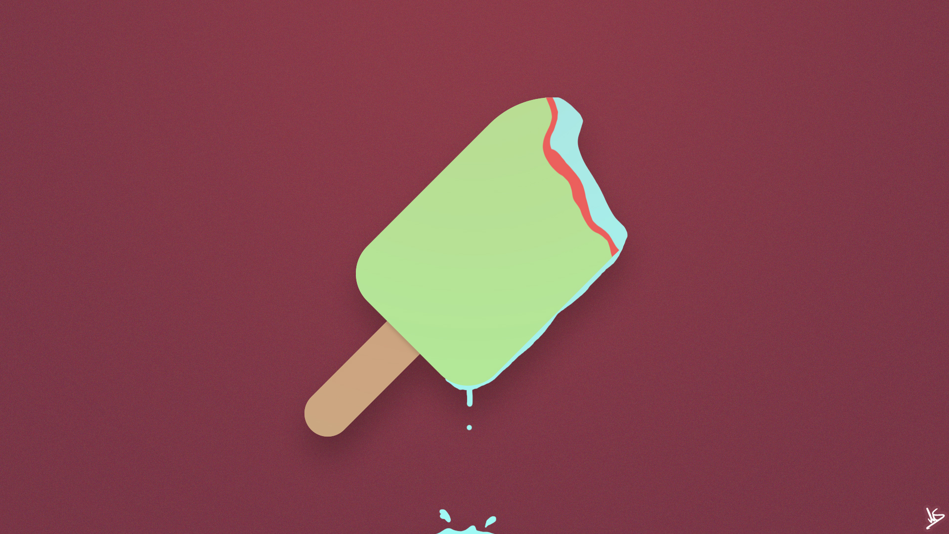Popsicle [oc] - Hình Nền Máy Tính Phong Cách Minimalist , HD Wallpaper & Backgrounds