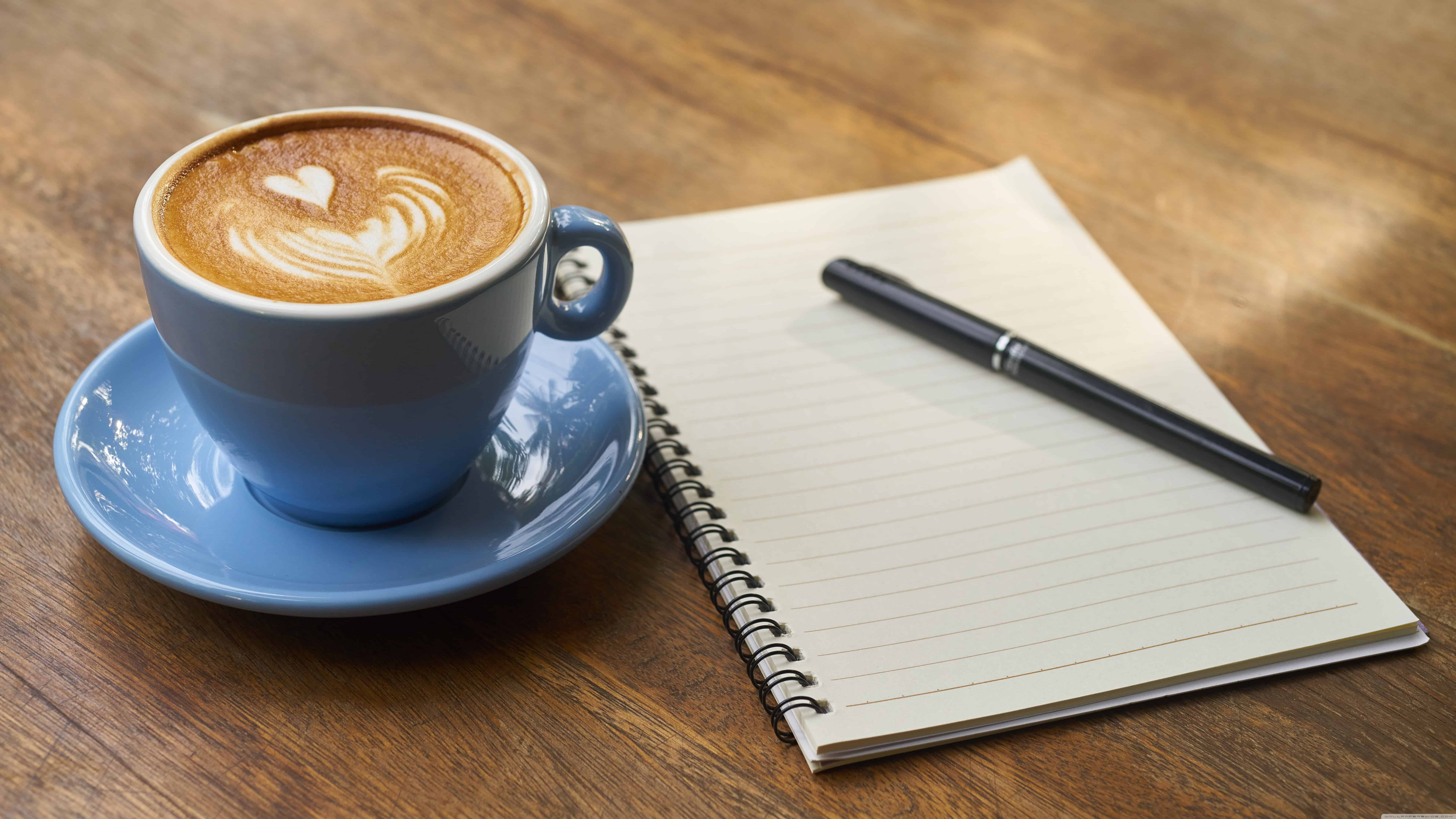 Latte And Notepad Uhd 8k Wallpaper - Coffee Love Full Hd , HD Wallpaper & Backgrounds