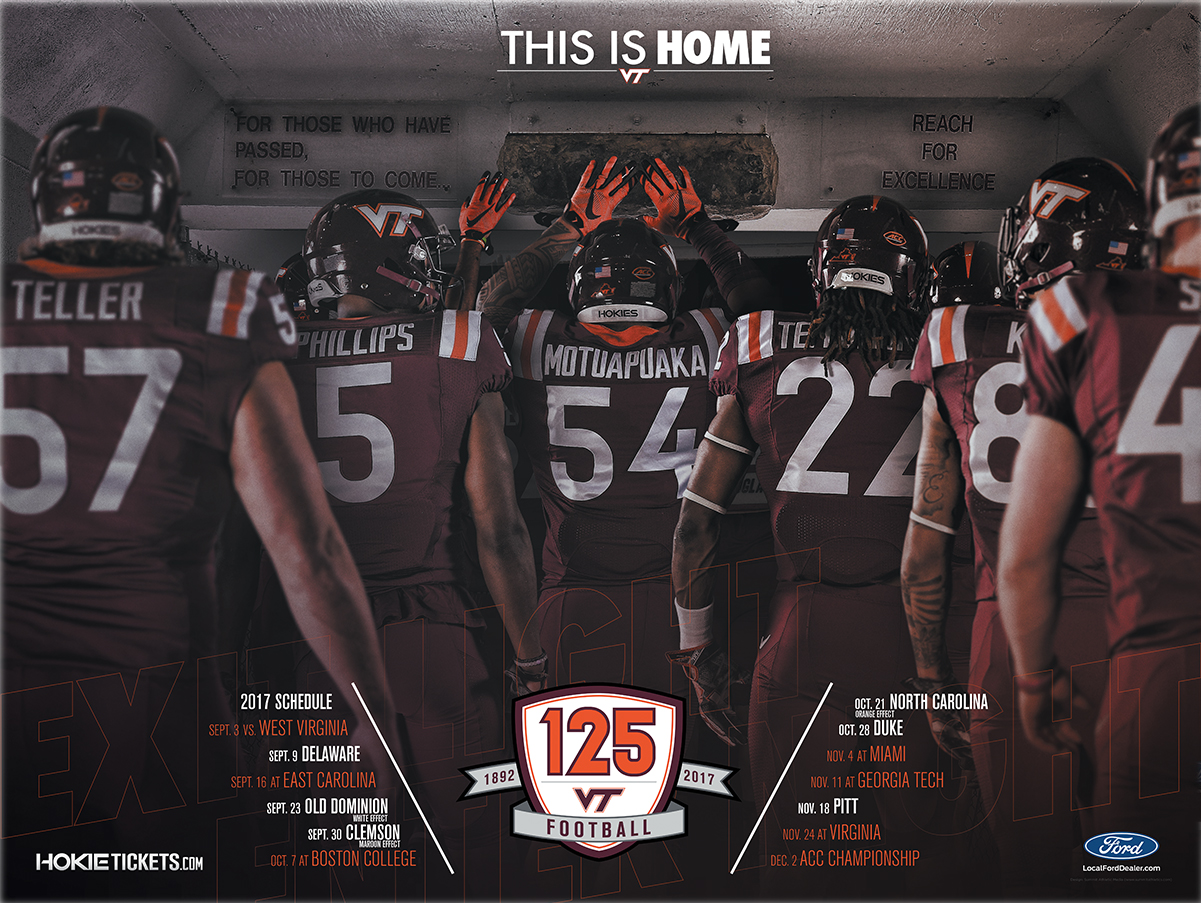 Poster Swag - 2017 Virginia Tech Football , HD Wallpaper & Backgrounds