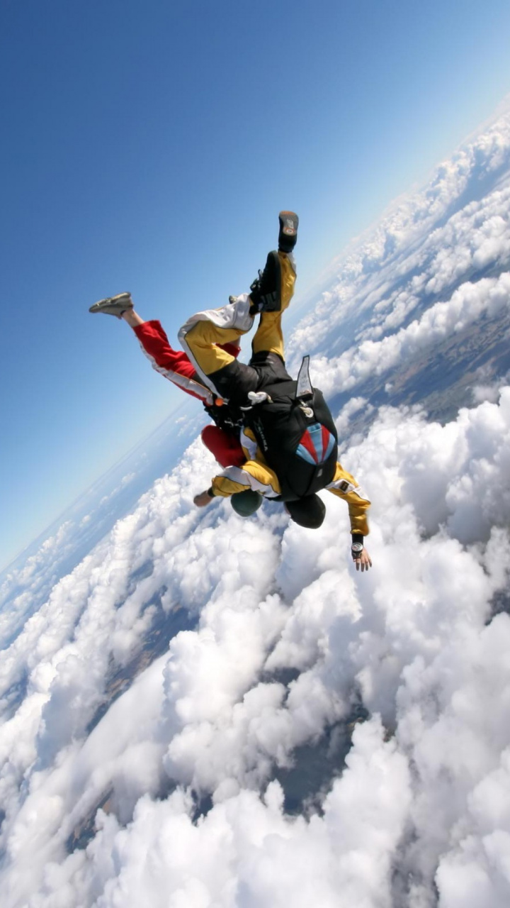 Parachute, Parachuting, Cloud, Adventure, Extreme Sport - Skydiving Wallpaper Hd Imagenes , HD Wallpaper & Backgrounds