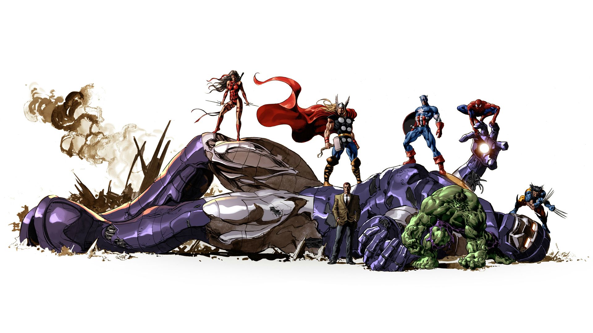Load 141 More Imagesgrid View - Sentinel Vs Avengers , HD Wallpaper & Backgrounds
