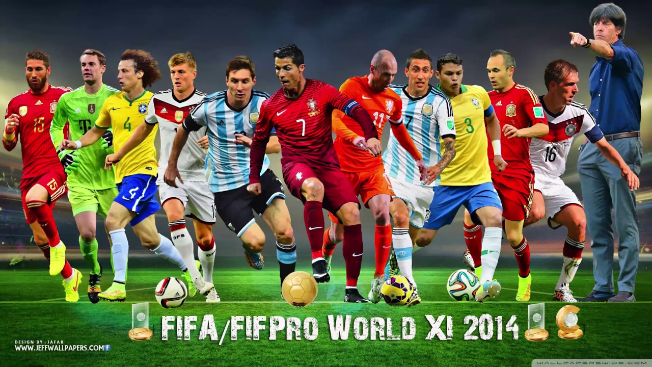 Descargar Wallpapers De Futbol Full Hd 1080p Para Tu - Fifpro World 11 2014 , HD Wallpaper & Backgrounds