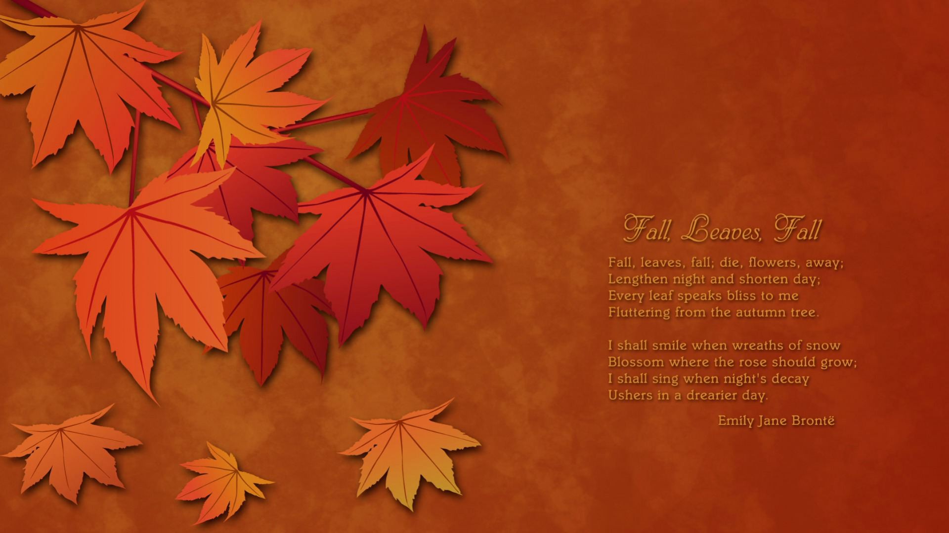 Maple Leaf Wallpaper - Rose Gold Autumn Background , HD Wallpaper & Backgrounds