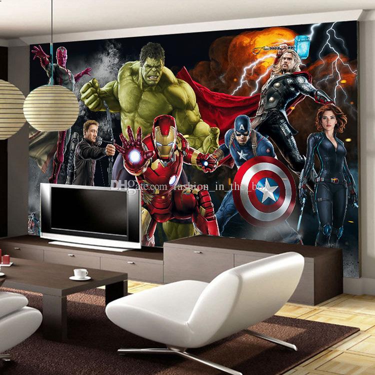 Avengers Photo Wallpaper Custom 3d Wallpaper For Walls - Poster 3d Super Heros Marvel , HD Wallpaper & Backgrounds