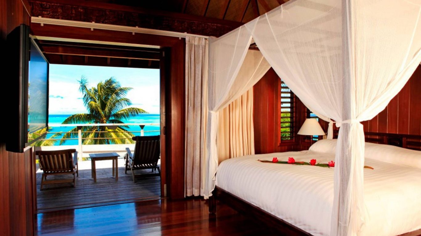 Suite Tahiti Poster Water Tropical Atoll Room Hilton - Honeymoon Suite In Bora Bora , HD Wallpaper & Backgrounds