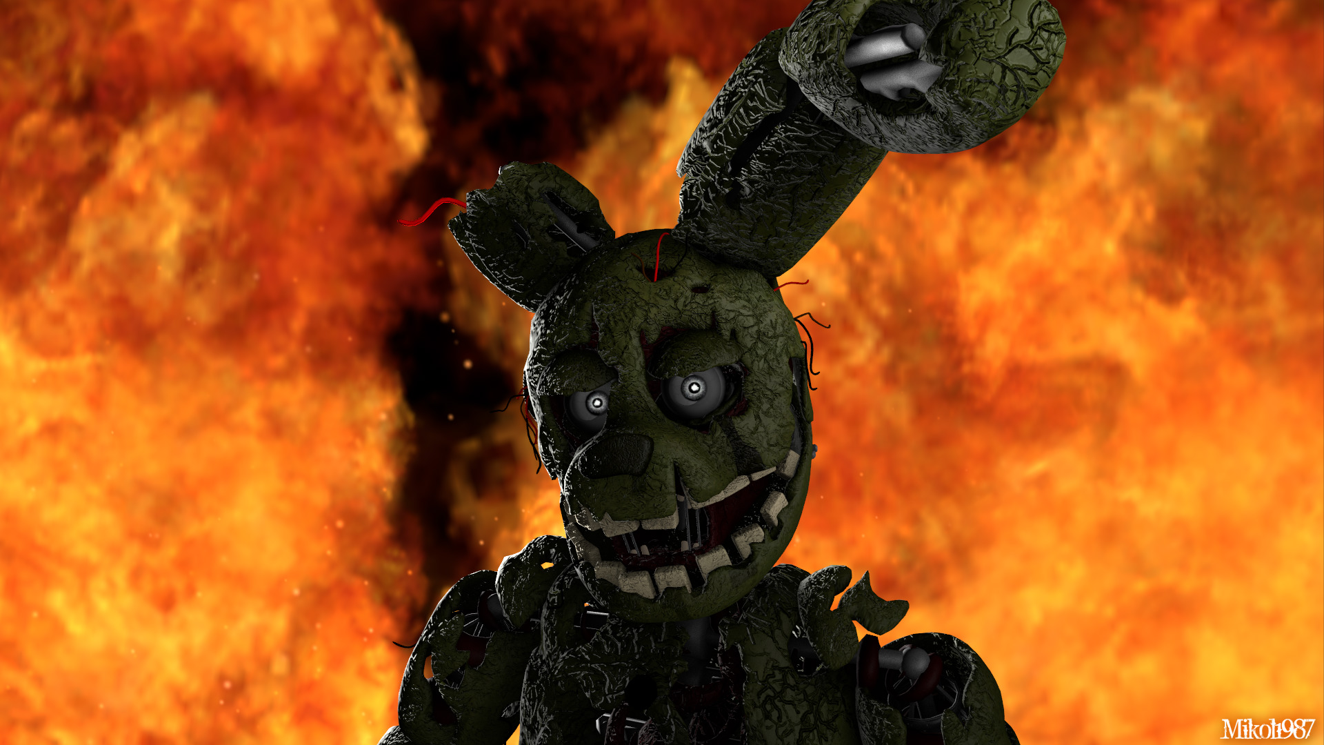 Springtrap - Springtrap Wallpaper Gif , HD Wallpaper & Backgrounds