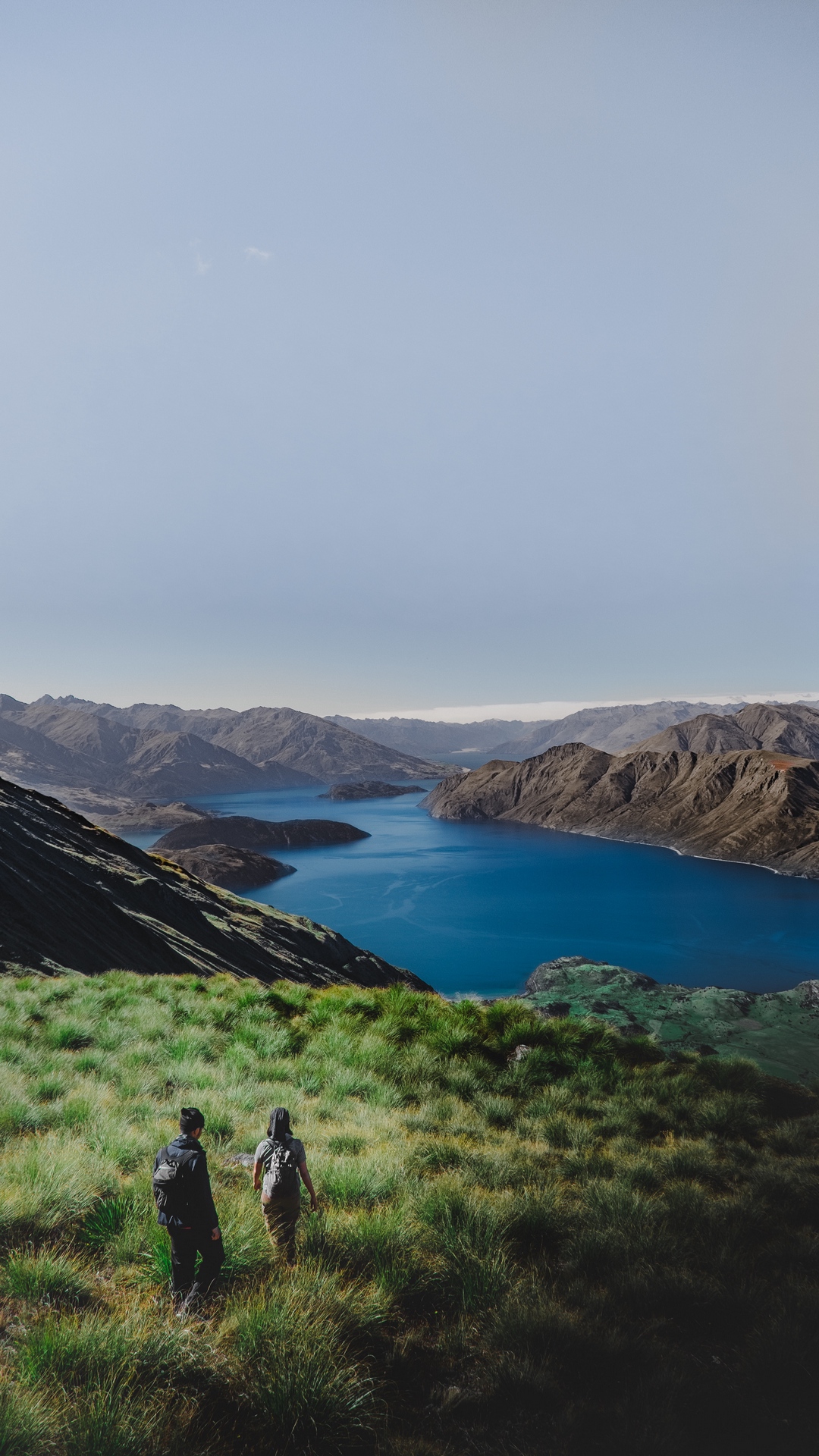Wallpaper Mountains, Lake, Top, Hiking - Hiking Wallpaper Iphone , HD Wallpaper & Backgrounds