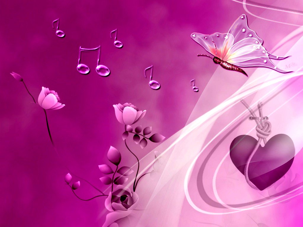 Kupu-kupu Wallpaper - Purple And Pink Butterfly , HD Wallpaper & Backgrounds