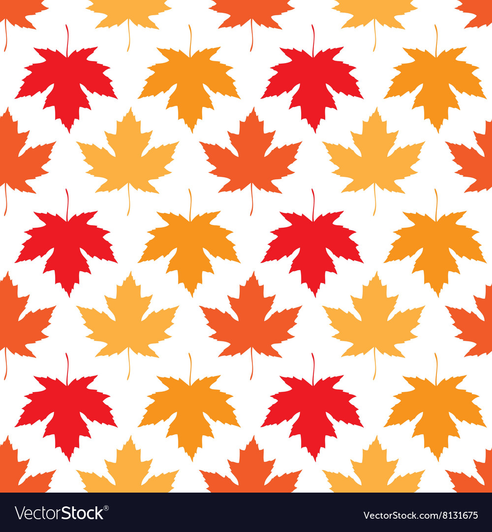 Seamless Wallpaper Autumn Maple Leaves Vector Image - Maple Leaf , HD Wallpaper & Backgrounds